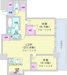 ザ・グランアルト札幌苗穂ステーションタワーの物件間取画像